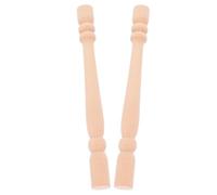 Alasum Balaustres de Escalera para Casa de Muñecas de Madera Caqui, Estilo Columna Romana Clásica, 2 Piezas para Manualidades y Adornos de Muebles