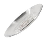 Alasum Bandeja Redonda de Acero Inoxidable para Rituales y Decoración, Plato de Vela Ritual Diseño Único Rebabas, Adecuado para Templo y Uso Multipropósito