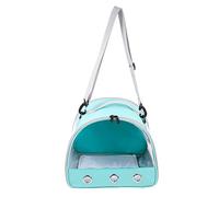 Alasum Bolsa de Transporte para Animales Pequeños 30x25x25 Cm Verde Rejillas Ventiladas y Correa Ajustable para Hámster, Cobayas y Conejillos de Indias, Transportín Portátil para Viajes