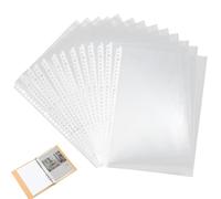Alasum Bolsillos Transparentes Fácil Inserción 100 30 Orificios para Carpetas A4 Bolsillos Interiores de Plástico para Archivo, Uso Personal y Escolar