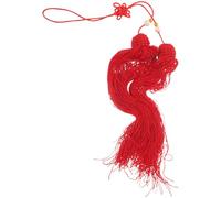Alasum Borla Roja Vibrante para Espada Tai Chi Colgante Seguro para Artes Marciales Decoración Estilo Chino Accesorio Versátil para Competición y Entrenamiento