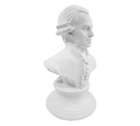 Alasum Busto de Resina Sintética Estilo Clásico Europeo de Mozart, Escultura Decorativa de Color Claro para Sala de Estudio o Sala de Exposiciones, Objeto para Ejercicios de Dibujo