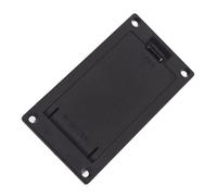 Alasum Caja de Batería Negra para Guitarra y Ukelele Montaje Plano sin Cable Interior Estuche de Plástico para Conector Activo Eq08