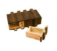 Alasum Caja de Madera Grande para 16x8,5x5,5 Cm con Cajón Secreto y Triple Bloqueo Seguro, Juguete Educativo de Rompecabezas Adecuado para Estimular el Ingenio y Ocultar Objetos
