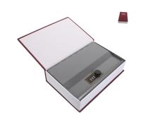 Alasum Caja Fuerte con Acero Inoxidable con Cerradura de Combinación en Forma de Libro Realista Ahorro de Espacio y Diseño Decorativo Rojo para Hogar y Dormitorio