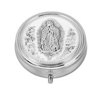 Alasum Caja Metálica white para Rosario Católico Decoración de Rosas, Joyero Religioso Resistente para Cuentas de Oración, Estuche para Recuerdos Cristianos y Uso en Eventos Religiosos