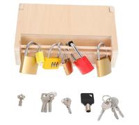 Alasum Caja Montessori Cerraduras y Candados de Madera, Juego Educativo para Niños, Desarrollo de Destrezas y Entretenimiento Familiar