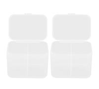 Alasum Caja Organizadora Paquete de 2 Unidades para Discos de Algodón Estructura Resistente y Buen Sellado para Uñas de Plástico Blanco Adecuado para Casa o Salón