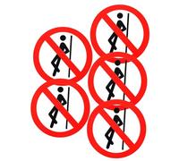 Alasum Calcomanías de Señal de Advertencia Autoadhesivas para Paredes 5 Piezas Redondas para Entornos Laborales Equipos Peligrosos