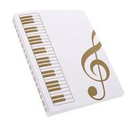 Alasum Carpeta de Partituras A4 para Música y Documentos, Organizador Portátil de 40 Páginas en Tonos Claros y Dorados, Carpeta de Archivos para Oficina y Hogar, Almacenamiento Compacto