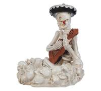 Alasum Cenicero Decorativo para Mesa Diseño de Calavera de Resina, Ornamentación Resistente al Viento para Sala de Estar y Decoración Única de Halloween