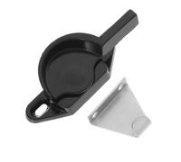 Alasum Cerradura de Ventana Corrediza de Aleación de Aluminio, Pestillo de Media Luna para Puertas y Ventanas Correderas, Negro, para Hogar y Reemplazo, Fácil de Usar y Mayor Seguridad