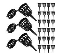 Alasum Cestas para Fertilizante de Bonsái 180 Piezas Cesta de Plástico Portátil con Tapa para Plantas Acuáticas Orquídeas y Bonsáis Caja de Malla para Fertilización Precisa en