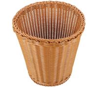 Alasum Cesto de basura tejido cesta tejida decorativa cesto de basura tejido marrón plástico redonda multiuso para cocina y dormitorio