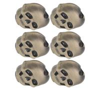 Alasum Clavijas de Afinación de Guitarra Acústica y Eléctrica, Perillas Metálicas de Calavera en Bronce, Repuestos 6 Piezas 0,63x0,59 Pulgadas para Partes de Guitarra