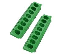 Alasum Comederos de Plástico Verde 2 Piezas Diseño Anti-derrame para Alimentación en Jaulas y Parques, Dispensadores Prácticos para Aves