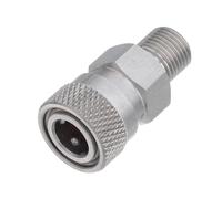 Alasum Conectores para mangueras de Aire - Conector rápido de 1/8" BSP para compresor de Aire, de Acero Inoxidable, para Manguera de Bomba de Alta presión, para inflador de neumáticos, para