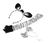 Alasum Conjunto de Diadema de Tigre Ajustable para Disfraz Infantil y Adulto, Orejas de Tigre de Peluche en Color Claro y Negro, Pajarita para Cosplay y Fiesta de Halloween, Accesorios