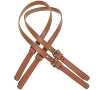 Alasum Correa de Hombro Fácil de Coser Marrón para Bolso de Cuero Sintético Doble Hebilla Ajustable 2 Piezas para Bolso de Mano y Clutch Mujer