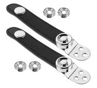 Alasum Correas de Fijación para Fuelle de Acordeón de Doble Capa, Cuero Negro, Hebillas con Distancia de 7,8 Cm, 2 Piezas, Accesorio para Montaje y Uso en Presentaciones y Práctica