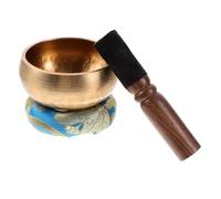 Alasum Cuenco de Canto de Cobre para Meditación y Decoración Zen Multifuncional Soporte de Madera Adecuado para Altar y Prácticas de Mindfulness Color Aleatorio