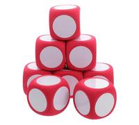 Alasum Dados Borrables de Espuma 6 CM Rojo 8 Piezas para Juegos Educativos Enseñanza Matemática y Manualidades en Aula Dados para Escribir y Contar Reutilizables