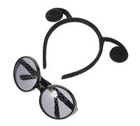 Alasum Diadema y Gafas Antena Para Cosplay y Fiestas Infantiles, 1 Set Tamaño Estándar, Accesorio Decorativo Para Cabello Diseño De Insectos, Ligera y Cómoda