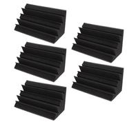 Alasum Espumas Acústicas Absorbentes Antillamas 12x12x24 Cm Negras 5 Piezas para Estudio, Aislamiento de Sonido y Trampas de Graves Profesionales