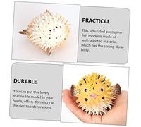 Alasum Figura de Pez Erizo Porcupine Realista Juguete Educativo para Adorno Marino Miniatura para Escritorio y Acuario Sólido de Animal Oceánico