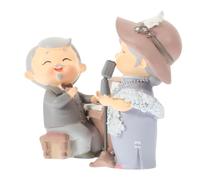 Alasum Figura Decorativa Anciana Resina Sintética Resistente y Adorable para Tarta de Boda y Aniversario Adecuado para San Valentín y Celebraciones Obsequios