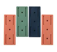 Alasum Fijador para Regletas de Enchufes sin Perforaciones de Plástico 4 Piezas Instalación sin Herramientas Color Aleatorio para Pared o Escritorio de Madera