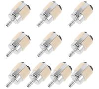 Alasum Filtro de Combustible para Motosierra 10 Piezas, Accesorio para Motosierra Compatible 52/58, Filtro de Metal y Lana para Repuestos de Herramienta de Filtrado de Combustible