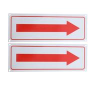 Alasum Flecha Direccional de Aluminio Roja, 2 Piezas, Señal para Seguridad Vial y Control de Tráfico, Resistente para Interiores y Exteriores, Uso Industrial y Comercial