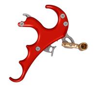 Alasum Herramienta Metálica para Agarre de Cuatro Dedos Roja Accesorio para Arquería al Aire Libre Cruceta Práctica y Duradera para Entrenamiento y Competición