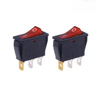 Alasum Interruptor Balancín Negro 6a 220v Resistente a Salpicaduras de Agua y Calentamiento para Control Industrial Botón Pulsador