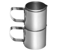 Alasum Jarra de Leche de Acero Inoxidable de 57ml, Diseño Moderno y Forma Simple, Pack de 2 Piezas para Cocinas y Hoteles Capacidad Moderada y Multifuncional