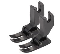 Alasum Juego de 2 Prensatelas Industriales para Máquina de Coser, Prensatelas Estándar P351 de Acero Negro, Compatibles con Marcas Comunes Brother, Singer y Otras, Accesorios