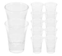 Alasum Juego de 24 Vasos de Vidrio de 15 ml para Uso en Iglesia y Celebraciones en Casa, Diseño de Cristal con Base Sólida y Limpieza Fácil