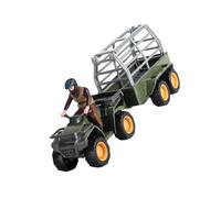 Alasum Juego de Escena de Granja Figura de Conductor y Motocicleta de Plástico, Modelo Realista, Juguete Educativo y Adorno Mini Granja, Set de Simulación Agrícola