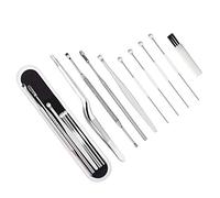 Alasum Juego de Herramientas para Limpieza de Oídos en Acero Inoxidable con Cucharilla Espiral y Pinzas, Kit Práctico para Cuidado y Eliminación de Cera