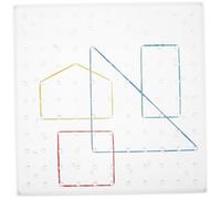 Alasum Juego De Tablero Perforado Educativo Doble Cara Para Niños De Primaria 20 Cm Transparente Bandas Elásticas Coloridas 30 Mm Para Actividad Matemática Stem y Aprendizaje Visual