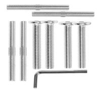 Alasum Juego de Tornillos para Rascador de Gato Pernos Planos Doble Extremo Roscados de Acero Incluye Llave Hexagonal Piezas de 8Mm y 10Mm para Montaje y Reparación de Muebles para