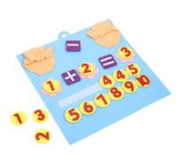 Alasum Juguete Didáctico para Sumar y Restar de Tela No Tejida, Tablero de Matemáticas Reutilizable de 30x30 Cm en Azul Claro, Juego Educativo para Pequeños en Preescolar