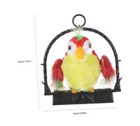 Alasum Juguete Educativo Loro Parlante Eléctrico Rojo sin Batería Función de Grabación y Movimiento de Cabeza y Alas, Decoración Colgante Aprendizaje Temprano