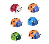 Alasum Juguetes de Cuerda para 6 Piezas Mariquita de Plástico Mecanismo Manual Divertido y Educativo para Mejorar Coordinación y Creatividad en Juegos Infantiles Color Color Aleatorio