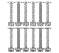 Alasum Kit de 12 Tornillos y Tuercas de Metal M4x25mm para Reparación de Mesa Futbolín, Acero al Carbono Resistente y Duradero para Mantenimiento Estable en Torneos