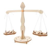 Alasum Kit de 5 Piezas Balanza Casera de Madera para Experimentos Científicos Infantiles Balanza Matemática para Juguete Educativo Stem para Aprendizaje Casa y Aula