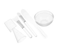 Alasum Kit de Herramientas Pincel de Silicona con Tubo de Aluminio con Cuenco de Vidrio Cristalino y Espátula de Cerdas Suaves para Mascarillas Faciales para Uso DIY y Salón Spa