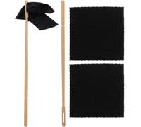 Alasum Kit de Limpieza para Flauta Travesera y Paño de Limpieza Negro y Fácil Operación Varilla de Madera de Arce para Cuidado Interior