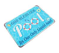 Alasum Letrero Metálico para Piscina al Aire Libre Señal de Reglas de Natación Decoración Resistente de Hierro Tamaño Ligero y Colores Llamativos para Advertencia Segura en Exteriores